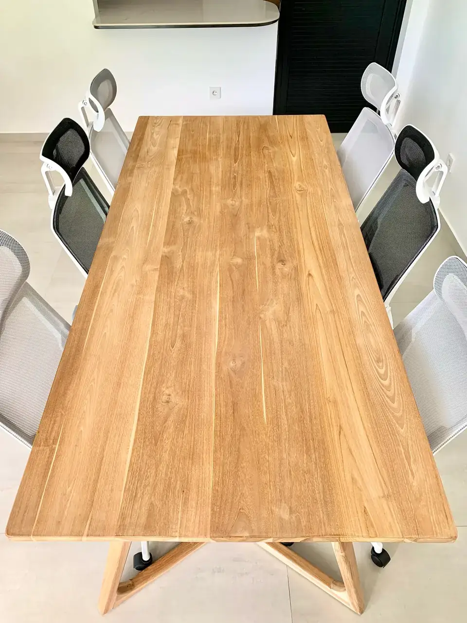 Solid wood meeting table